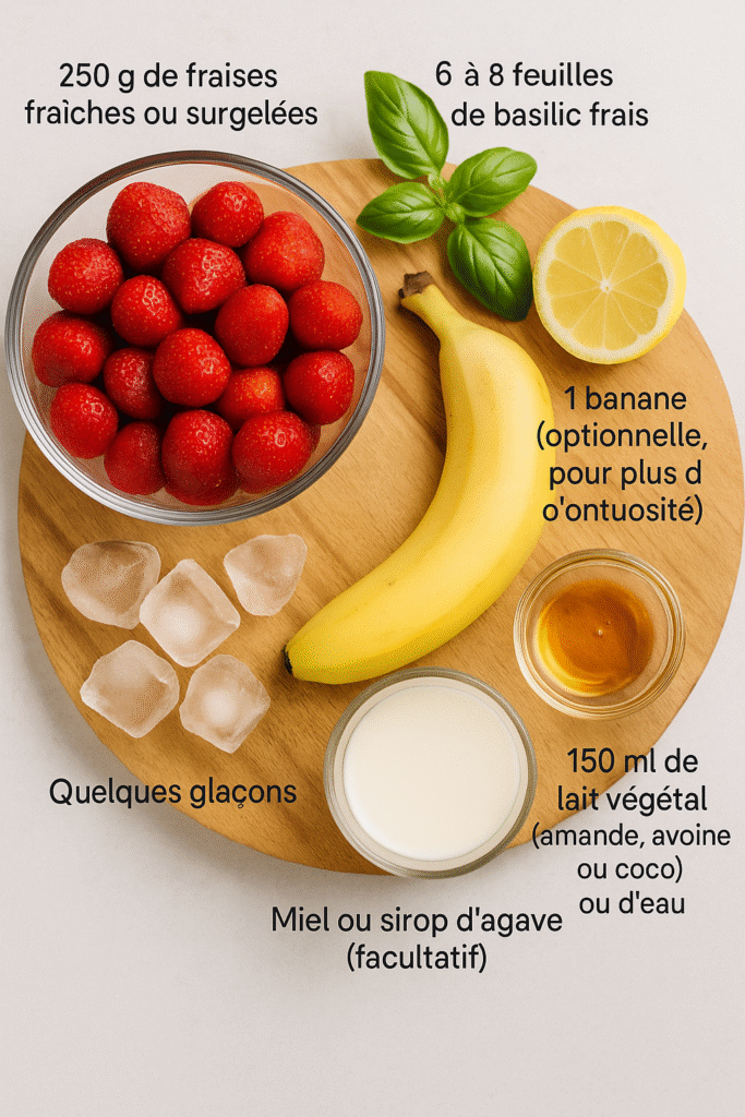 smoothie fraise-basilic