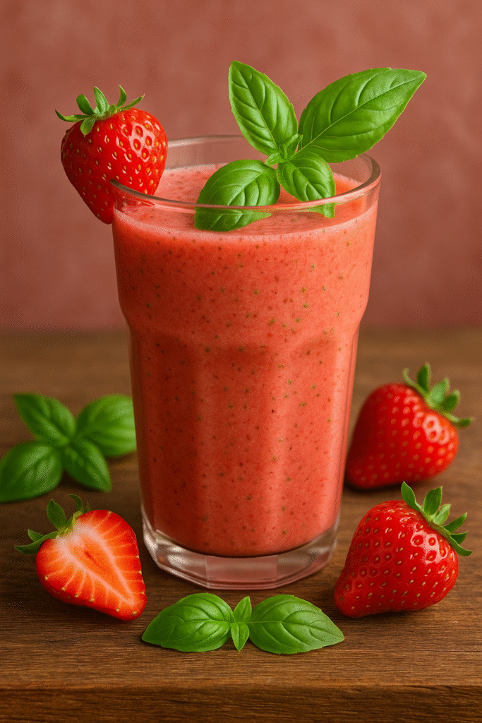 smoothie fraise-basilic